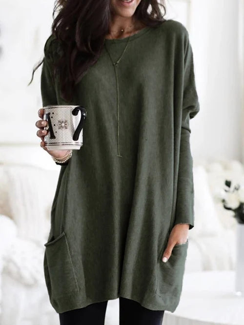 WW | Tunika mit Taschen - bequeme Damen Oversized Top
