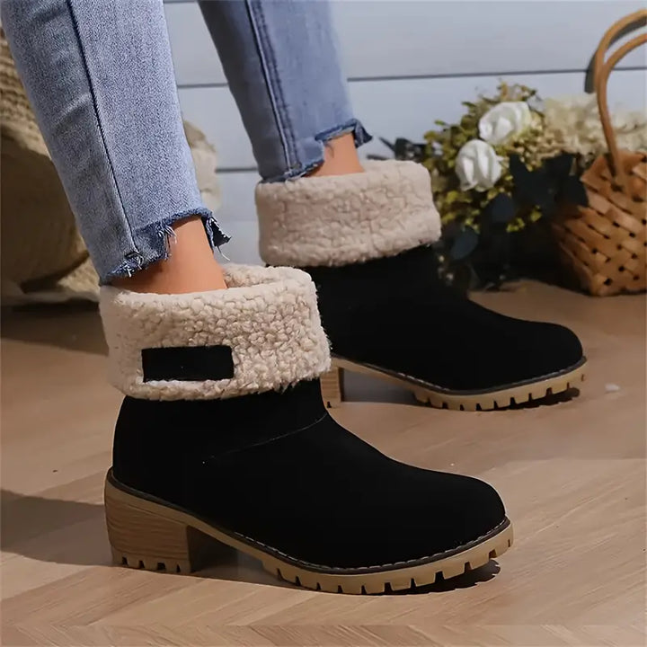 W&W Mode | Schneestiefel Mit Einem Klobigen Absatz Und Mittelhoher Sohle