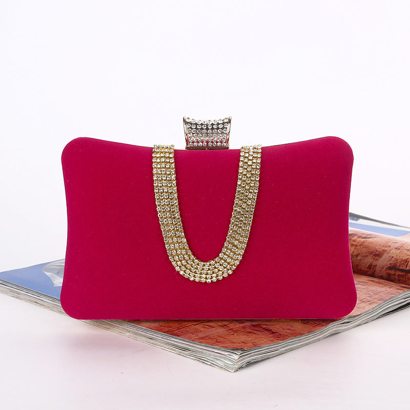 WW-förmige Diamant-Wildleder-Tasche