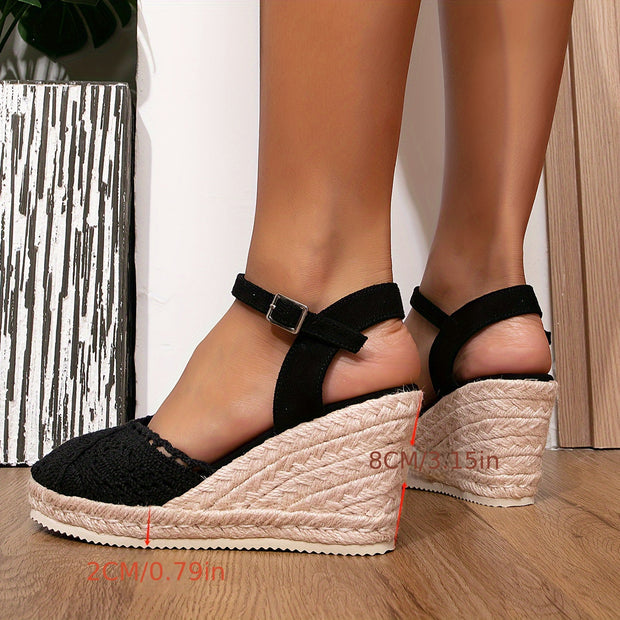 WW | Damen Espadrille Keilabsatz Sandalen