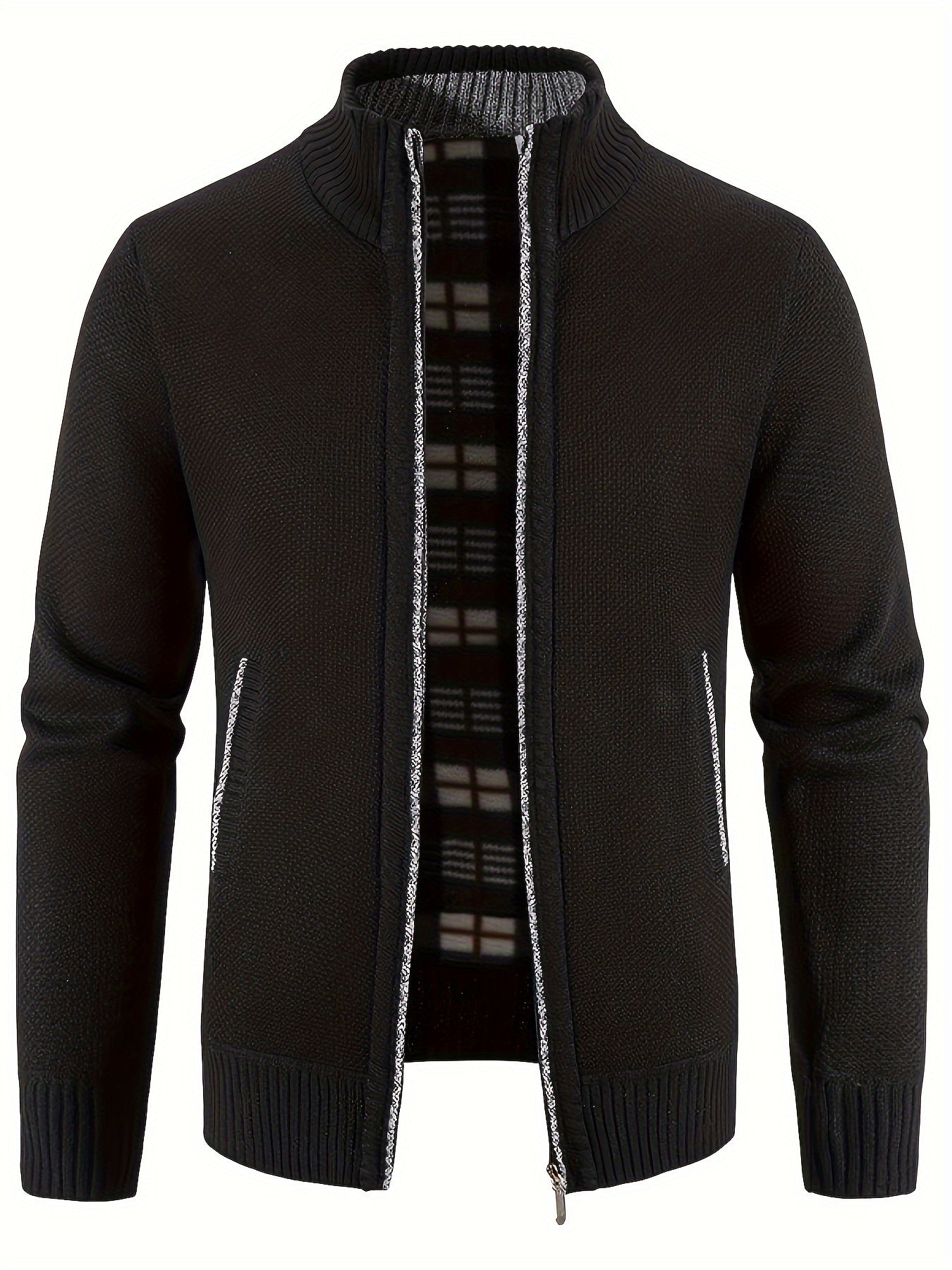 WW | Zip Up Stehkragen Strickjacke