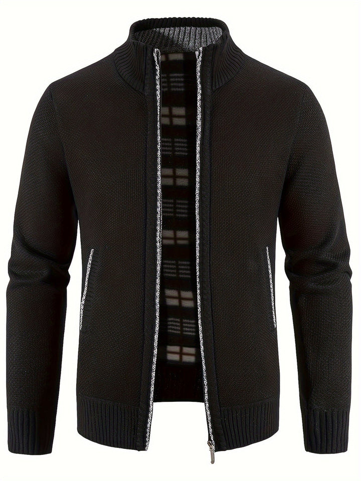 W&W Mode | Zip Up Stehkragen Strickjacke