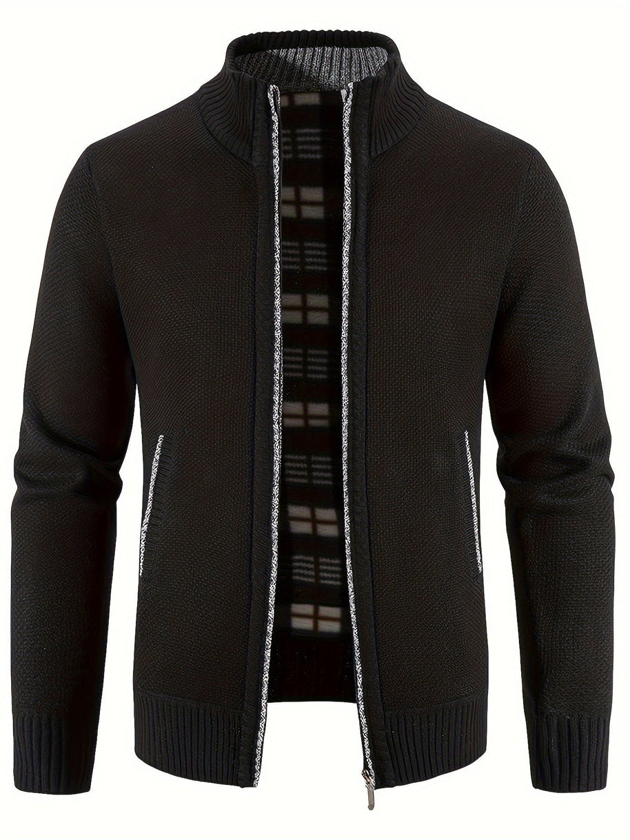 WW | Zip Up Stehkragen Strickjacke