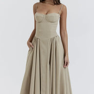 WW | Ärmelloses Midikleid Mit Korsett Passform