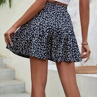 WW | Blumenprint Hohe Taille Minirock