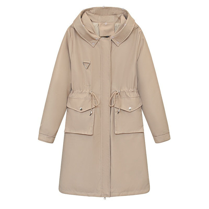 WW | Damenparka Langer Baumwollmantel Trenchcoat