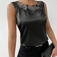 WW | Satin Bluse Mit Blumendetail Für Damen