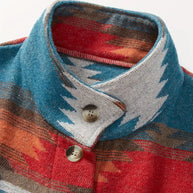 – Gewebte Jacke mit bedrucktem Kragen