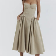 WW | Ärmelloses Midikleid Mit Korsett Passform