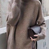 WW | Lässiger Strickjacke Rollkragenpullover für Damen
