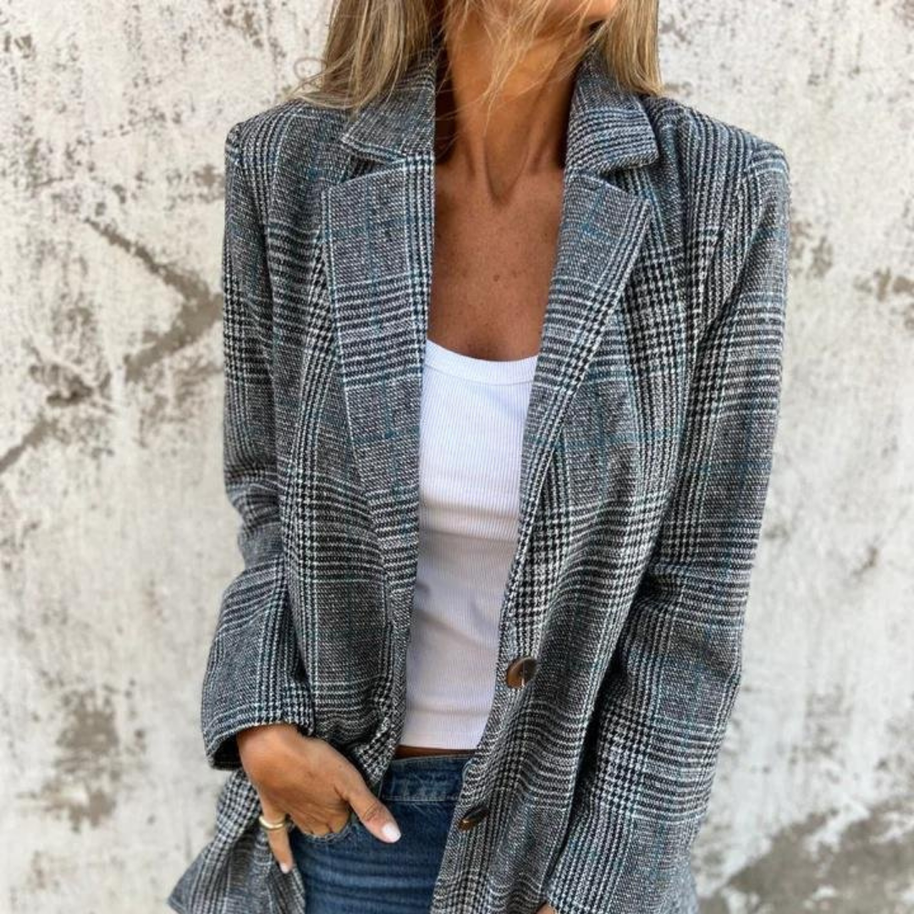 WW | Karierter Blazer Im Übergroße Look