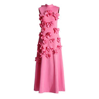 WW | Langes Rosa Kleid Mit Blumen