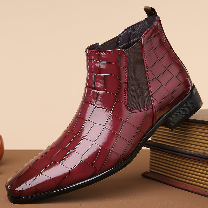WW | Hochglänzende Herren Chelsea Boots