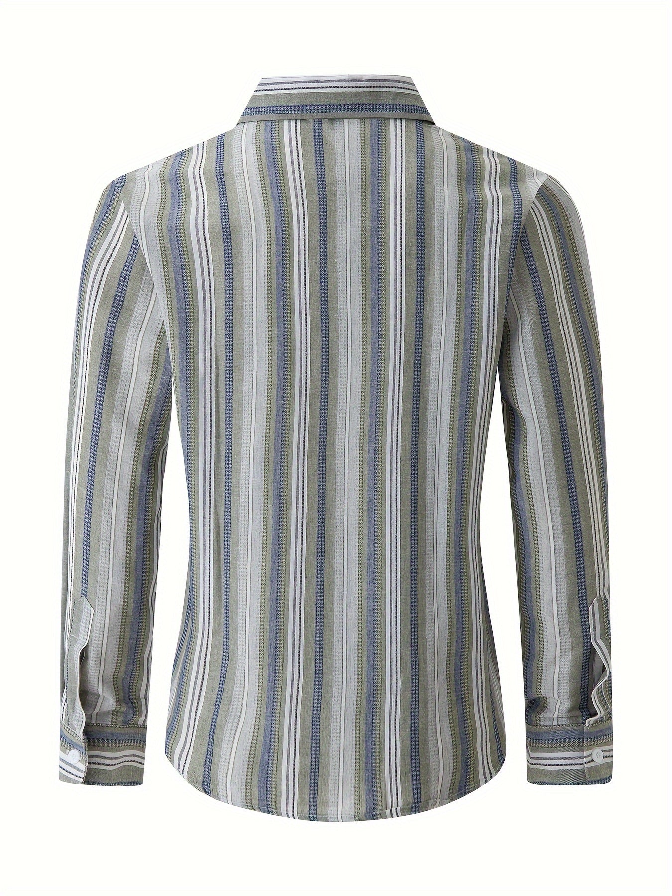 WW | Gestreiftes Baumwoll Leinen Herrenhemd für entspannte Looks