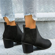 WW | Vintage Stiefeletten Mit Klobigem Absatz