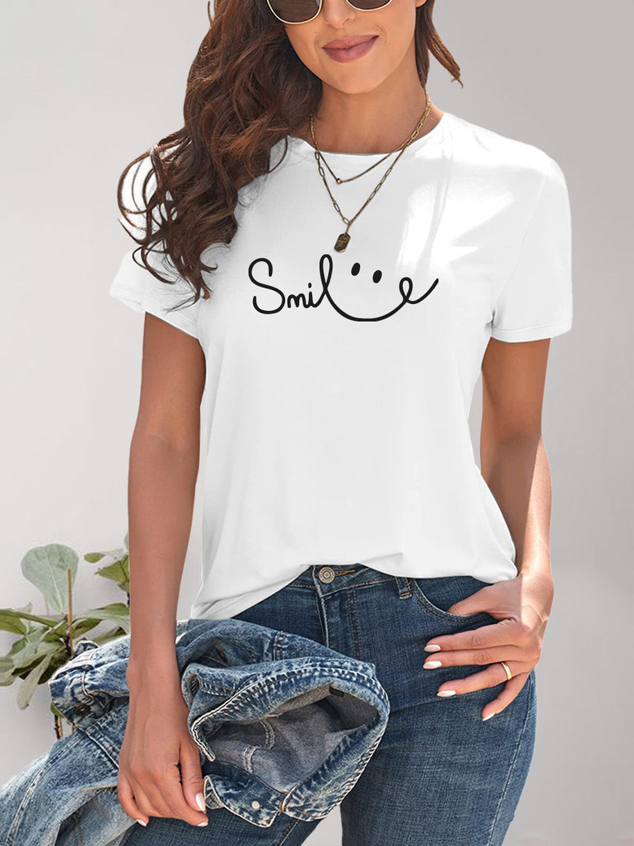 WW | Smile Rundhals Kurzarm T-Shirt