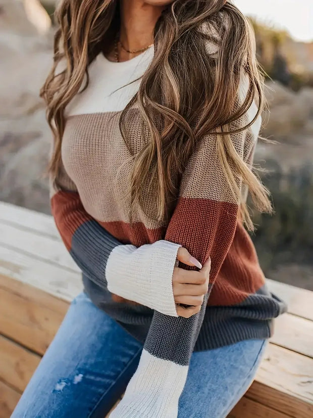 WW | Gestreifte Gestrickte Damen Tops Stilvoll und Bequem