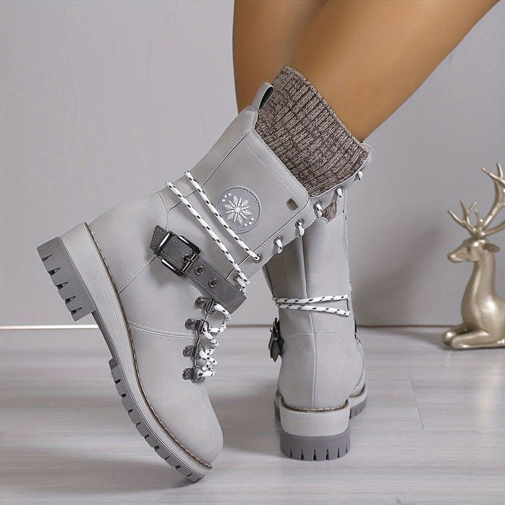 W&W Mode - Elegante Gestrickte Thermo-Stiefel