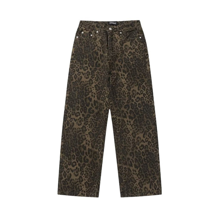 Jeans mit Leopardenmuster