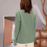 WW |  Wollstrickpullover mit gemütlichen langen Ärmeln Pullover Damen - Perfekt für Freizeitkleidung