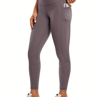 WW | Schnell Trocknende Damen Yogalegging Mit Hohem Bund Und Tasche