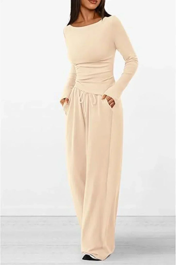 WW | Elegantes Set mit Langarmoberteil und Pants für Frauen