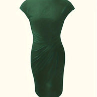 WW | Einfarbiges Rundhalskleid mit Rundhalsausschnitt