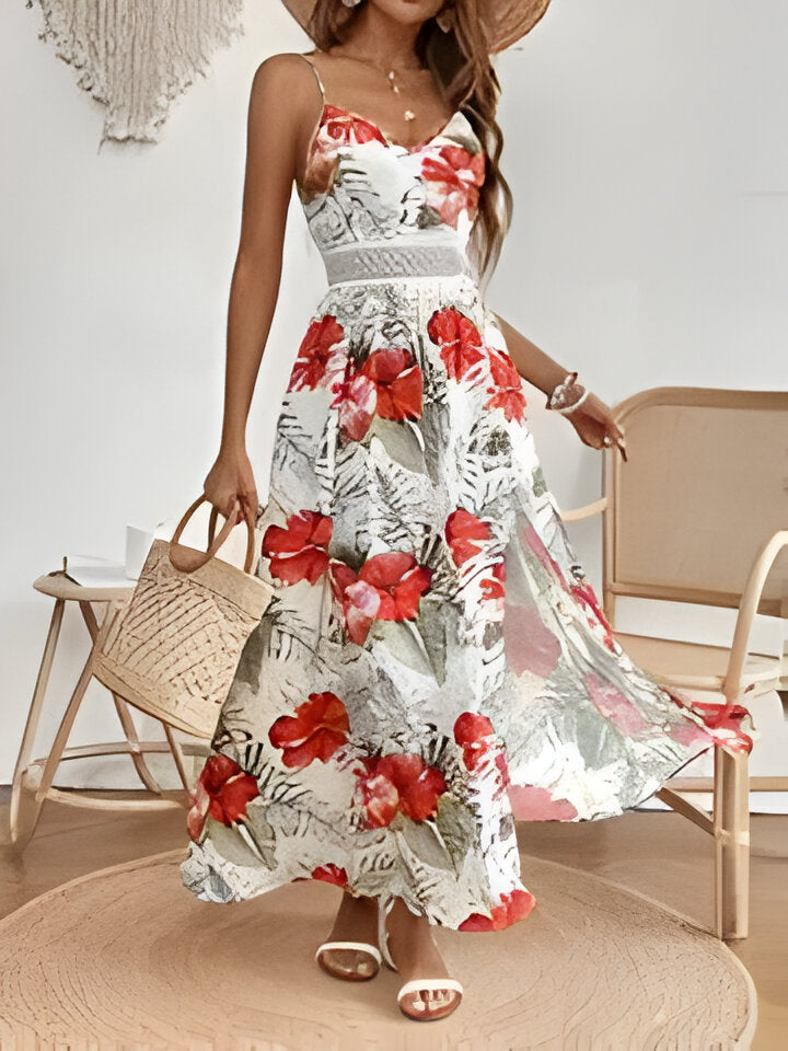 W&W Mode | Elegantes Ärmelloses Geteiltes Kleid Für Frauen