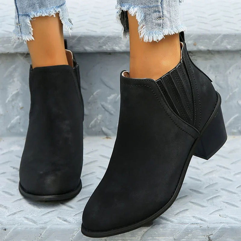 W&W Mode | Vintage Stiefeletten Mit Klobigem Absatz
