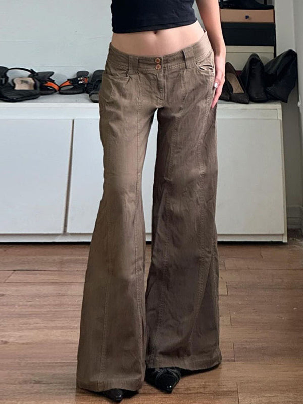 WW | Amerikanische Retro Low Waist Split Schlaghose