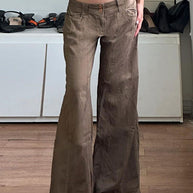 WW | Amerikanische Retro Low Waist Split Schlaghose