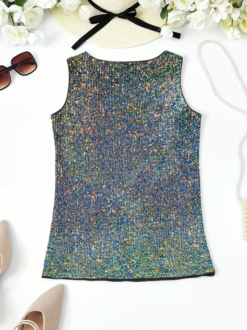 WW | Elegantes Ärmelloses Top mit Pailletten