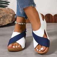 WW | Damenschuhe mit Kontrastierendem Keilabsatz