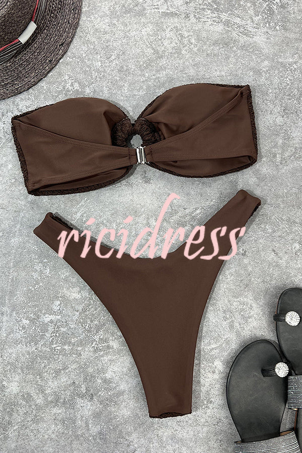 WW Bandeau-Bikini mit Ringausschnitt