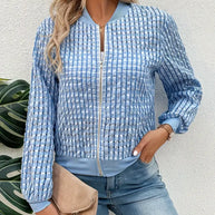 WW | Karierte Jacke mit Reißverschluss – Vielseitig und Stylisch