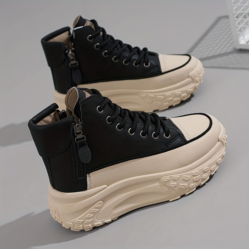 WW | Lässige Plateau Knöchelhohe Sneaker