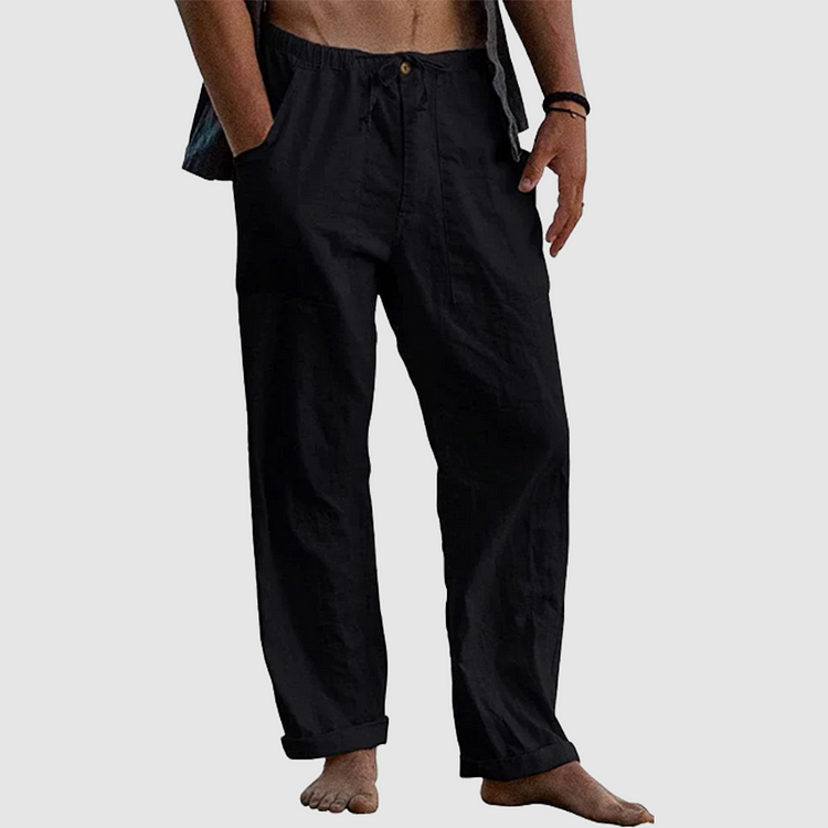 W&W Mode | Lässige Leinenhose mit Kordelzug