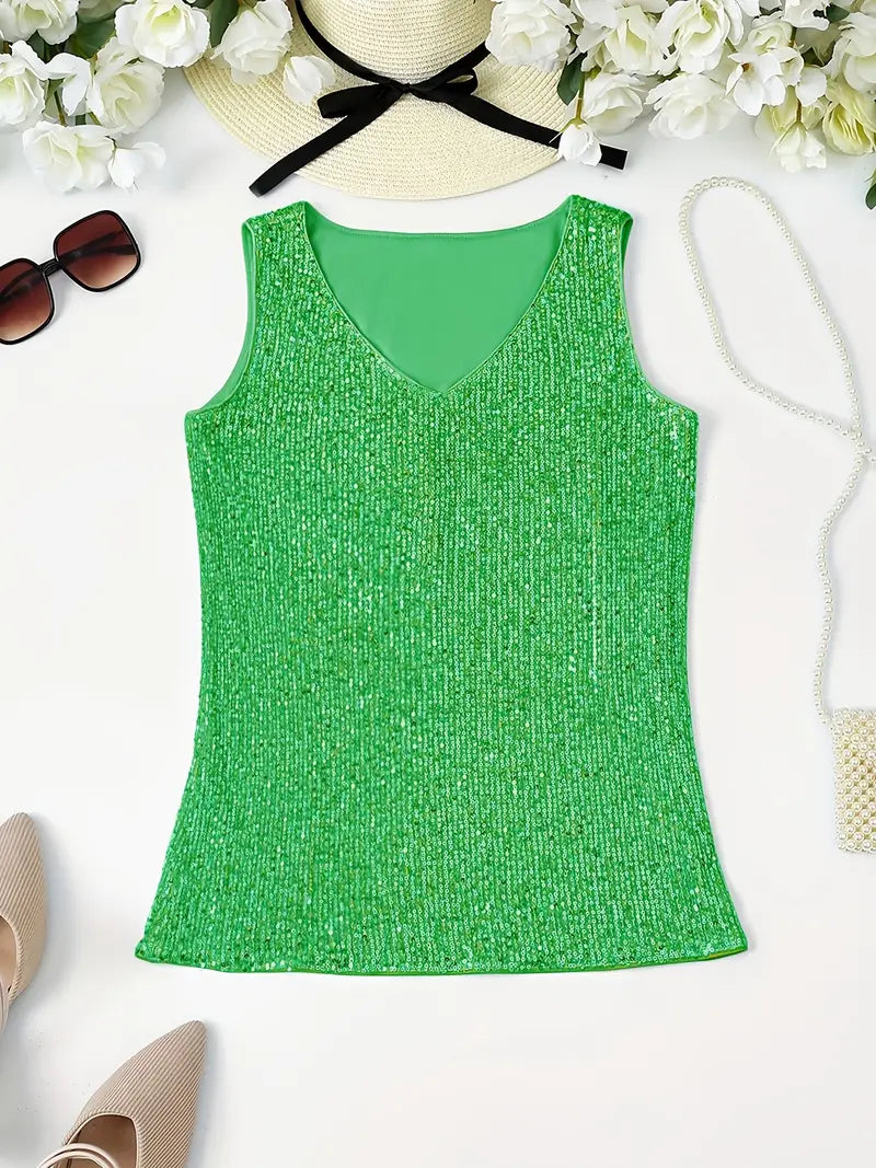 WW | Elegantes Ärmelloses Top mit Pailletten