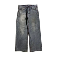 WW | 2000s Boyfriend Baggy Jeans Mit Skull Stickerei