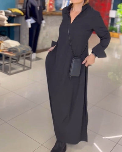 W&W Mode langes Kleid mit Seitenschlitz