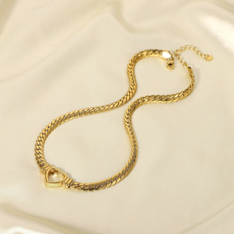 WW | Cuban Kette Herz Halskette