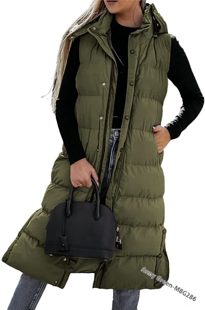 W&W Mode | Ärmellose, Lässige Steppjacke Mit Kapuze Und Reißverschluss