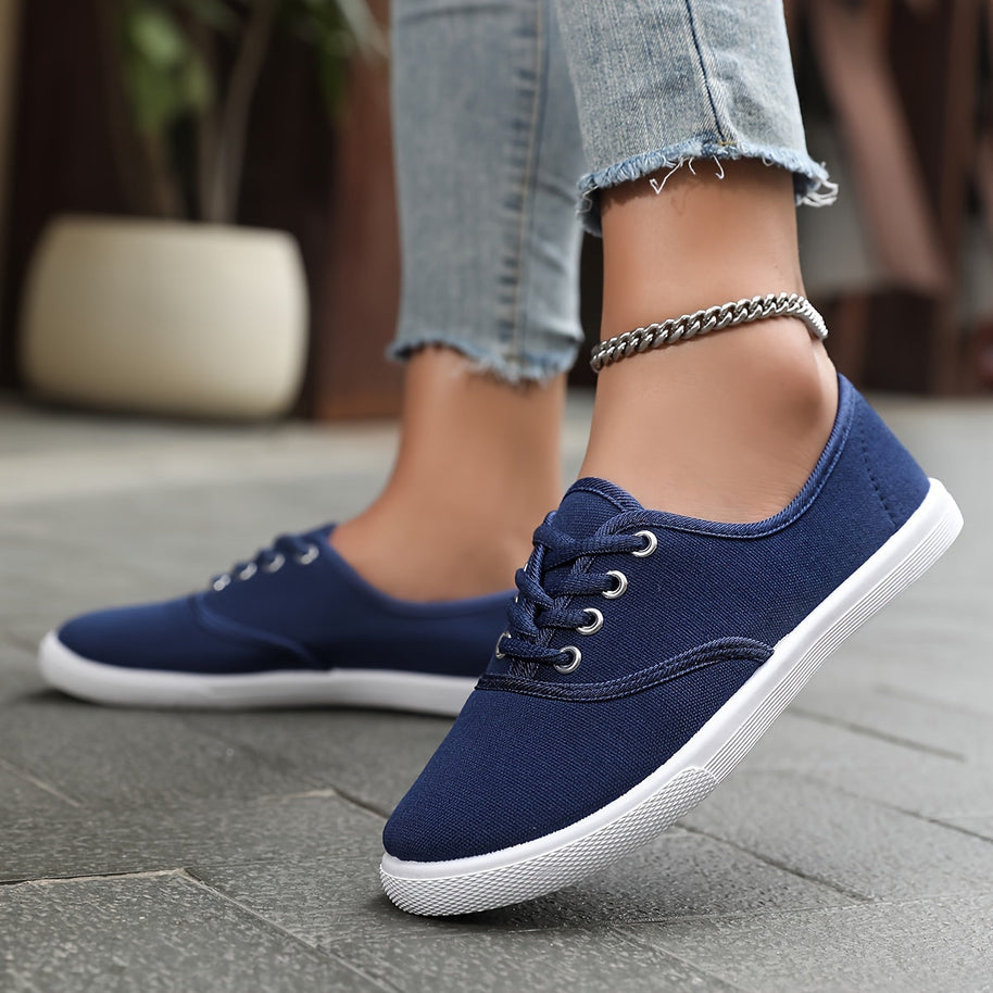 WW | Bequeme Niedrige Canvas Sneakers in Weiß