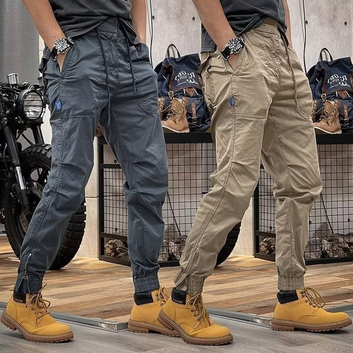 W&W Mode | Retro Herren Latzhose Mit Mehreren Taschen Und Elastischer Taille