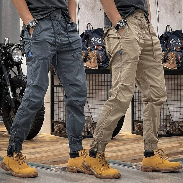 WW | Retro Herren Latzhose Mit Mehreren Taschen Und Elastischer Taille