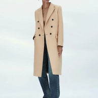 WW | Zweireihige Jacke mit Kapuze