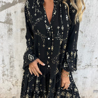 WW | Boho Metallic Hemdkleid