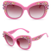 WW | Exquisite Damen Sonnenbrille Mit Blumenmuster