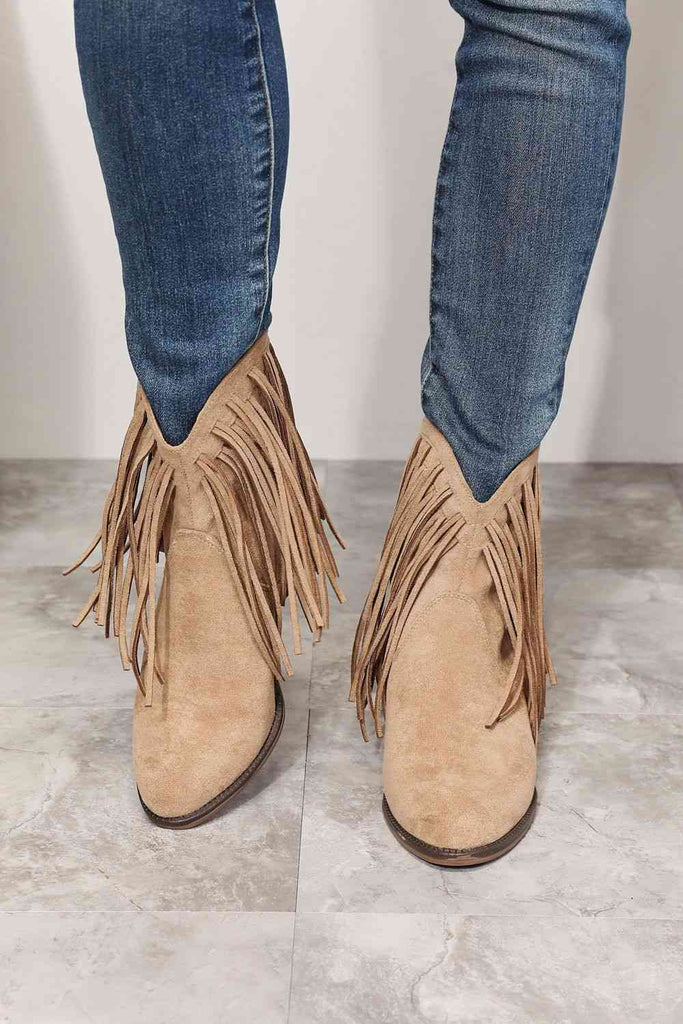 WW | Legend Damen Fransen Cowboy Western Stiefeletten