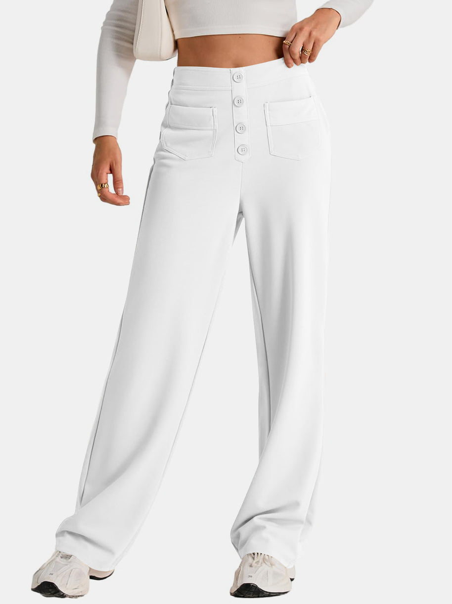 WW | Taille Weite Hose Mit Taschen Elegant Und Komfortabel